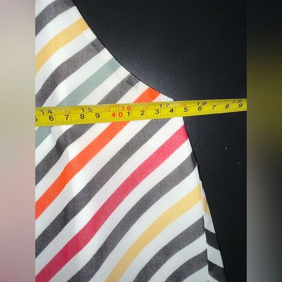 Cabi #5043 Linea Multicolor Rainbow Striped Chiffon Tank Top Blouse Small EUC - Picture 7 of 8